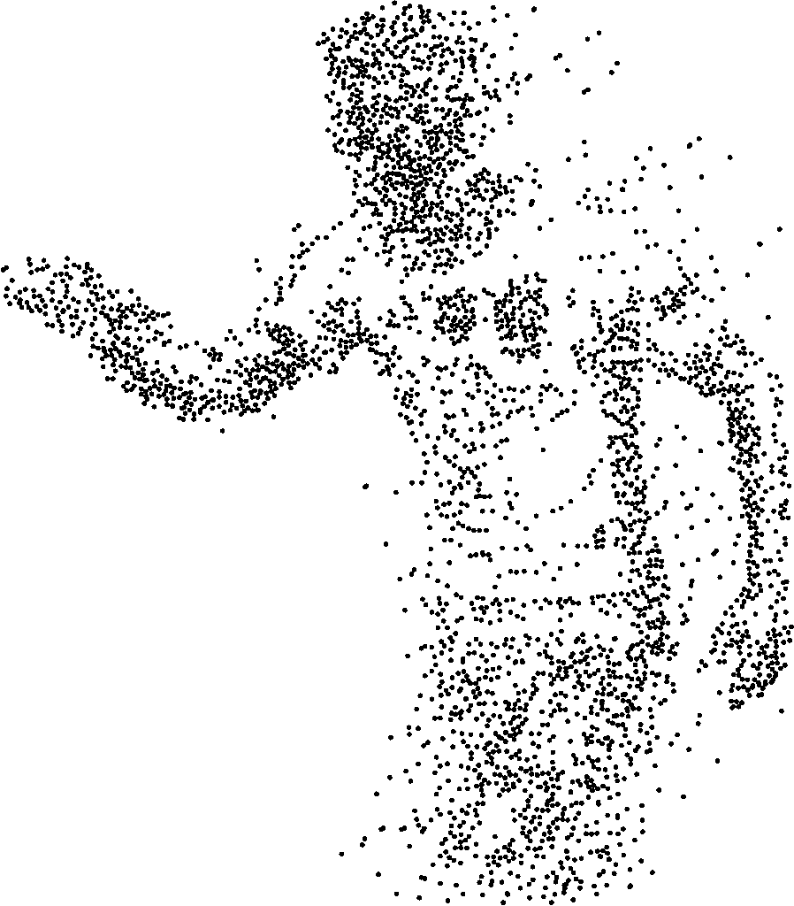 Stilisierter Fußball-Spieler in Aktion als Partikel-Kunstwerk – dekoratives Element für das Online-Fußball-Tippspiel