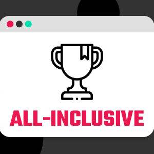 tippevent ALL‑INCLUSIVE package icon with trophy – complete prediction game package with all add-ons for companies