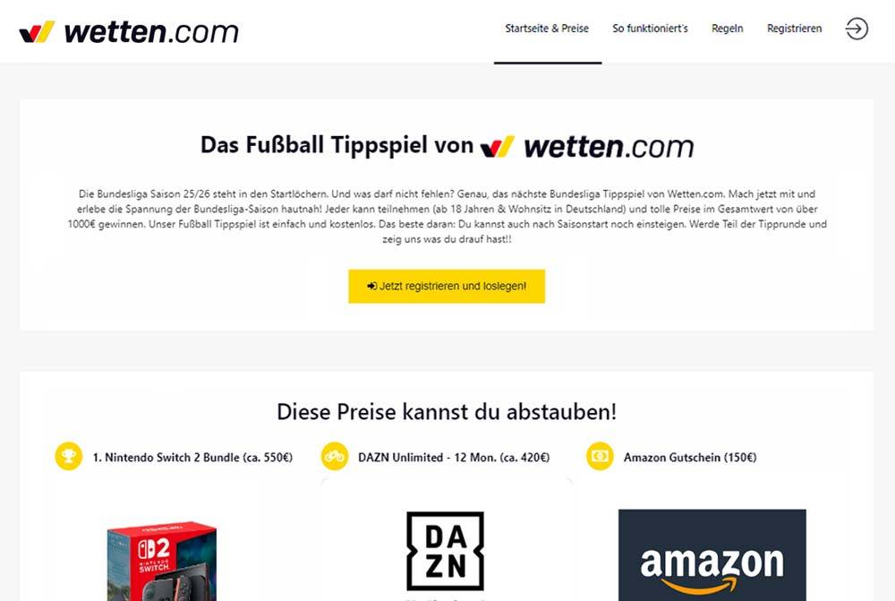 wetten.com Bundesliga-Tippspiel mit individuellem Unternehmens-Branding – White-Label-Referenz von tippevent